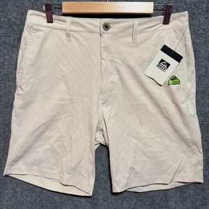 REEF Mens‎ Redfield Walkshort Size 32 Fog Beige Casual Shorts Lightweight